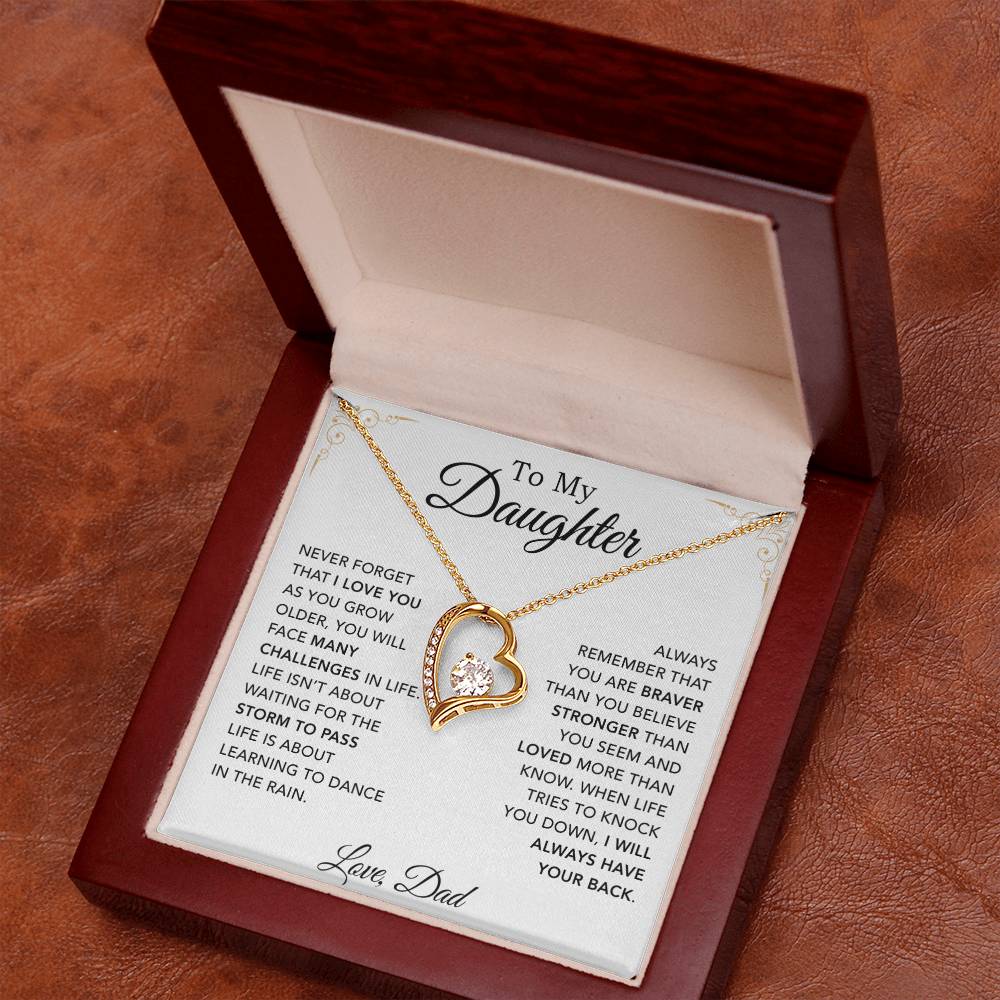 To My Daughter Necklace, Daughter Father Necklace, Daughter Gift From Dad 30_8