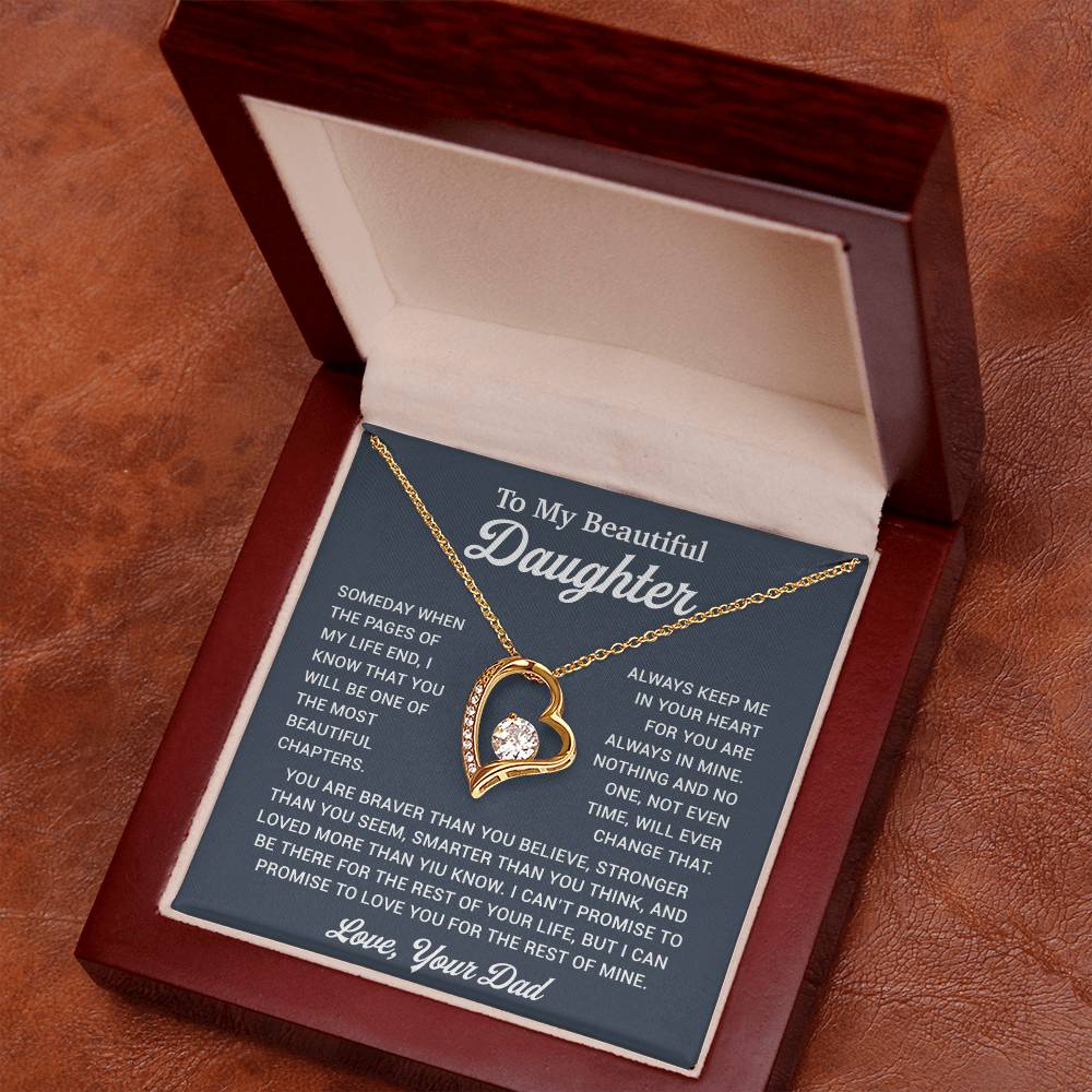 To My Daughter Necklace, Gift for Daughter from Dad, Father Daughter Necklace 9_12