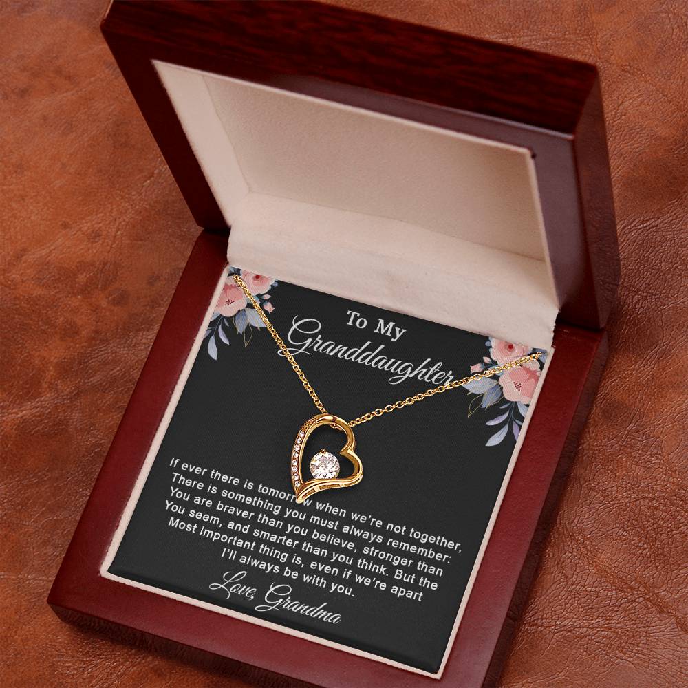 To My Granddaughter Necklace, Granddaughter Gifts From Grandma and Grandpa