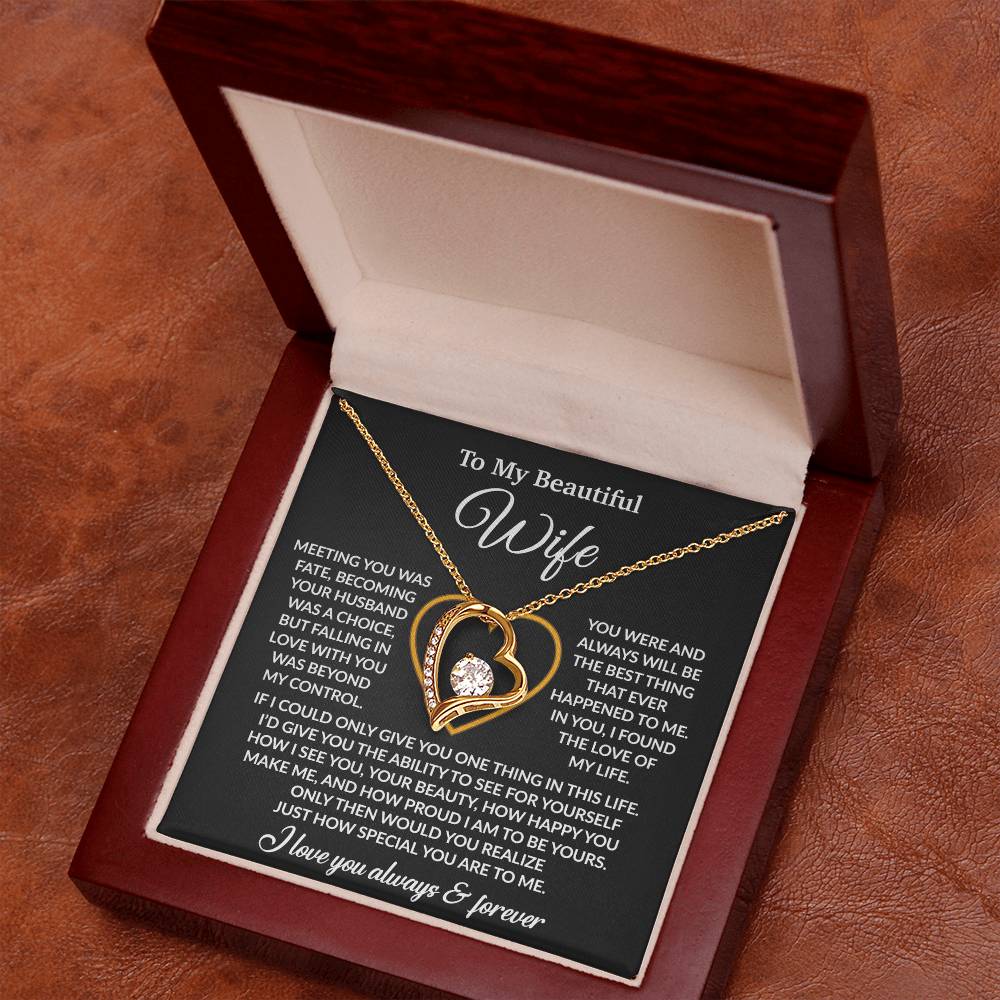 To My Wife Necklace, Wife Gift from Husband, Christmas Gift 27_11_Black