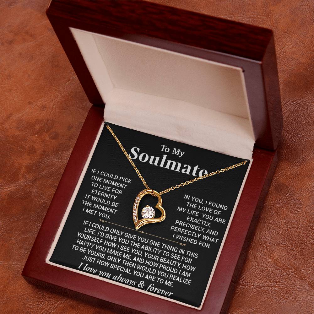 To My Soulmate Necklace Gift For Wife Girlfriend Birthday Anniversary Christmas