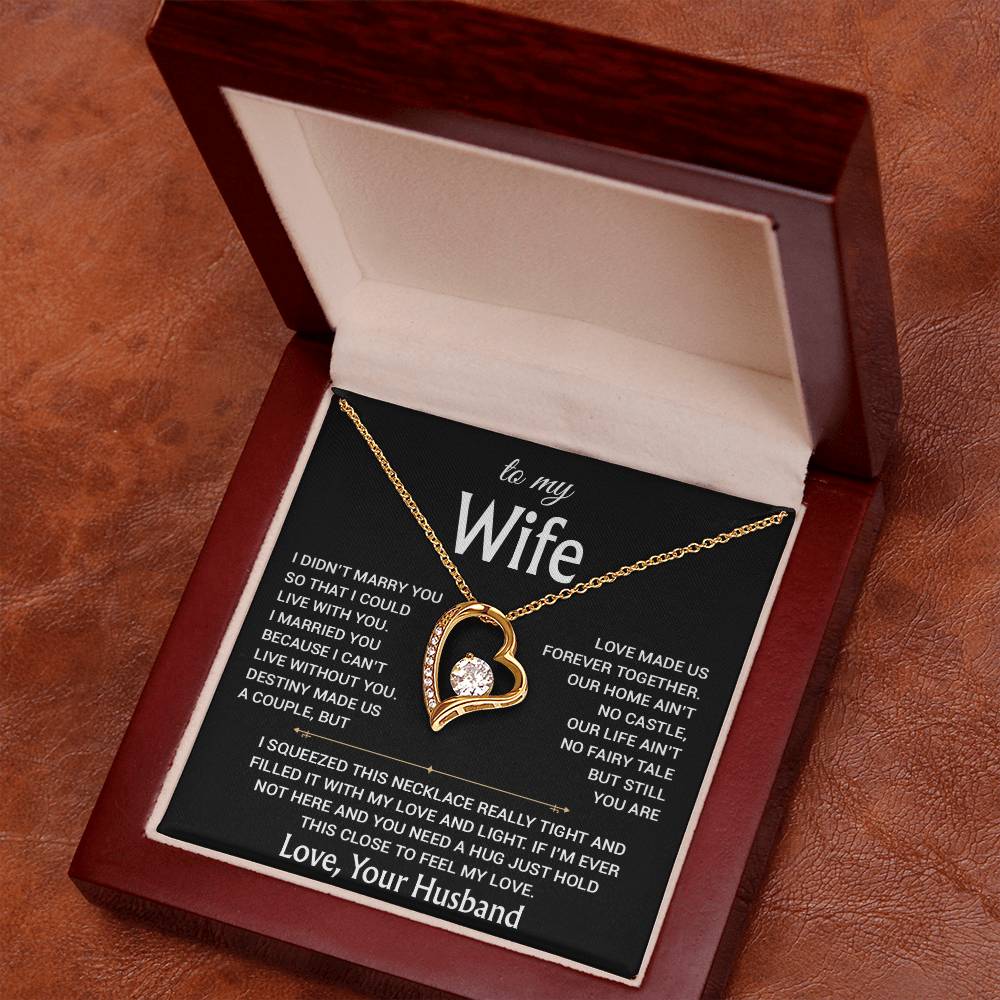 To My Wife Necklace, Christmas Gifts For Women, Anniversary Gift For Wife 17_12_Black