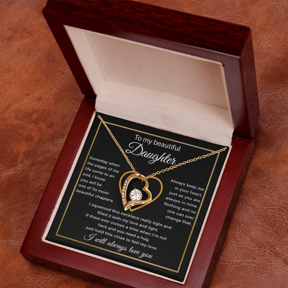 To My Daughter Necklace, Gift For Daughter From Dad, Daughter Father Necklace 28_11_Black
