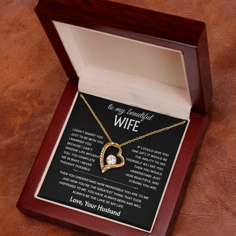 To My Wife Necklace, Christmas Gifts For Women, Anniversary Gift For Wife 14_12_Black