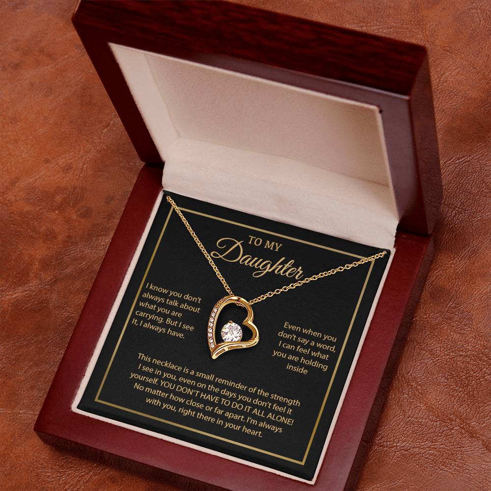 To My Daughter Necklace, Gift for Daughter from Mom, Daughter Mother Necklace 24_3_Gold