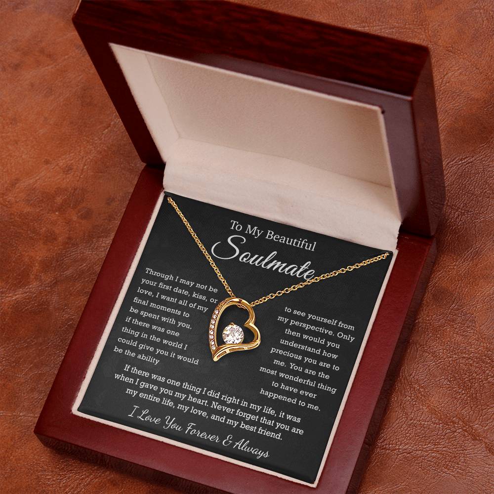 To My Beautiful Soulmate, Soulmate Necklace Gift , Gift for Wife, Birthday Gift