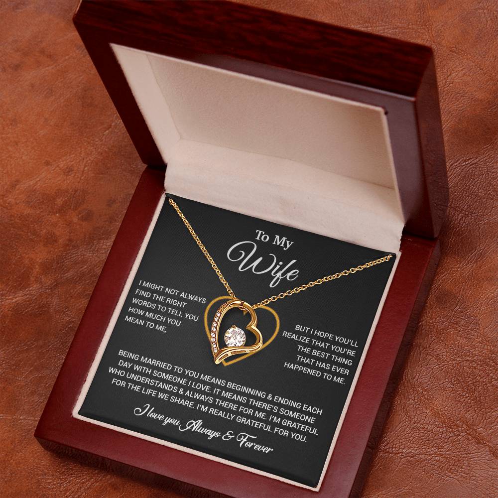 To My Wife Necklace, Gift For Wife, Anniversary Gift For Wife, Necklace For Wife 20_6_Black