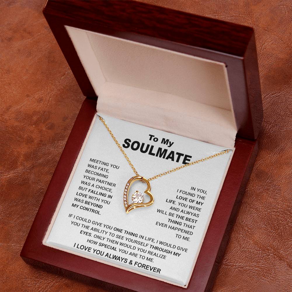 To My Soulmate Necklace, Soulmate Gift, Gift For Girlfriend, Christmas Gift 10_12_White