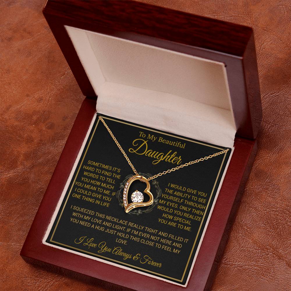 To My Daughter Necklace, Daughter Father Necklace, Daughter Gift From Dad,Mom 23_1