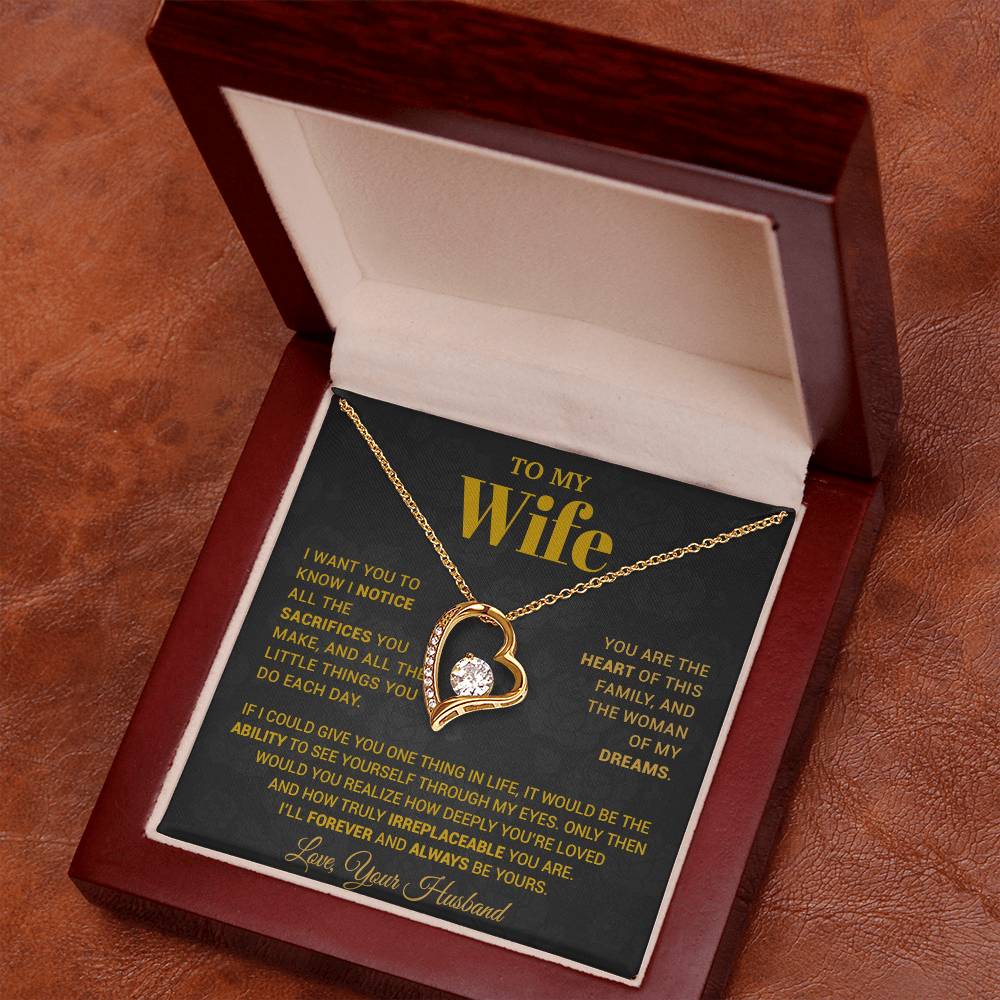To My Wife Necklace, Christmas Gifts For Women, Anniversary Gift For Wife 6_10_Gold