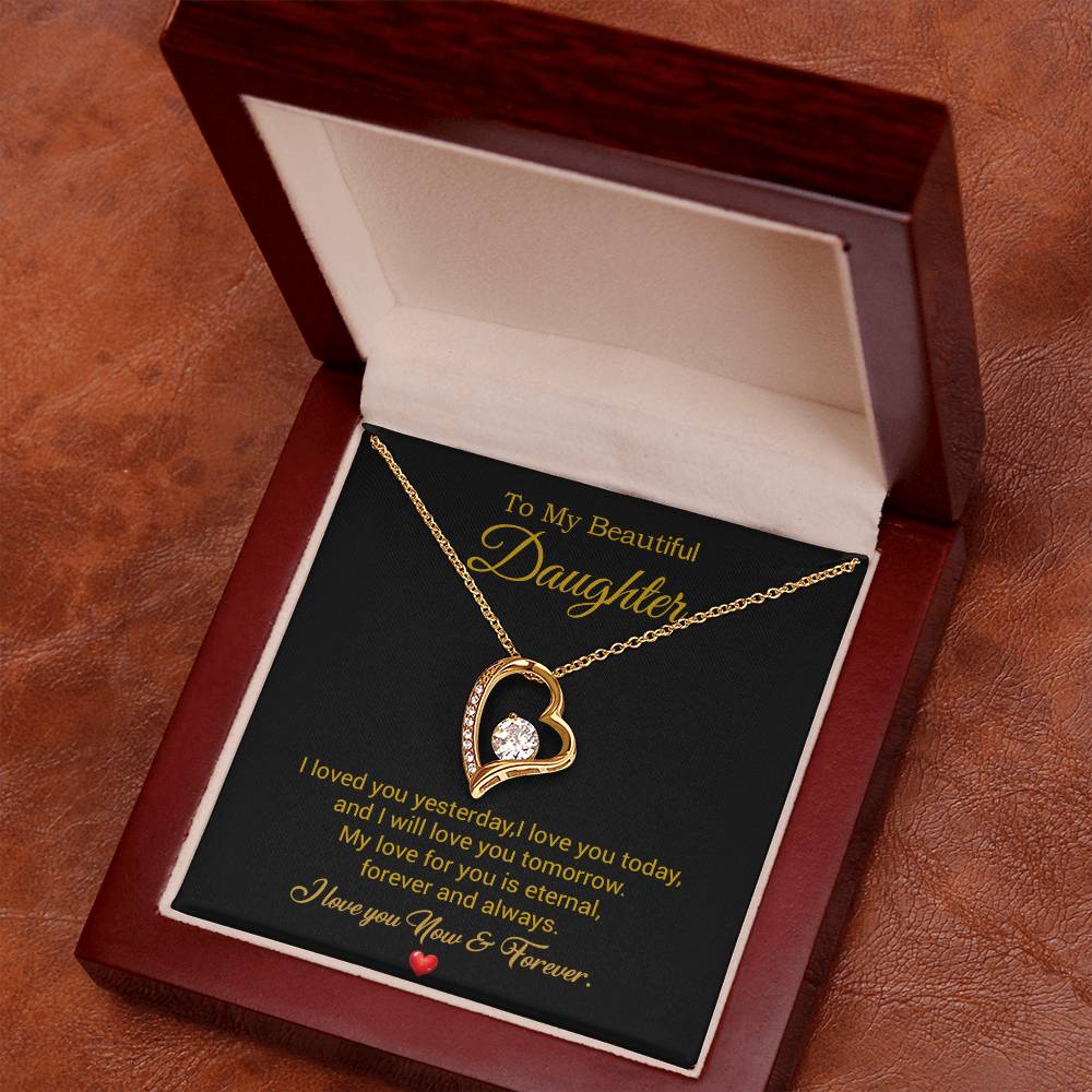 To My Daughter Necklace, Gift For Daughter From Dad, Daughter Father Necklace 30_7_Gold