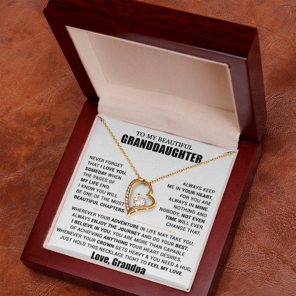 To My Granddaughter Necklace, Granddaughter Gift from Grandpa, Christmas Gift 10_10
