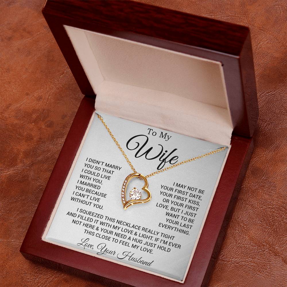 To My Wife Necklace, Gift For Wife, Anniversary Gift For Wife, Necklace For Wife 25_2_White