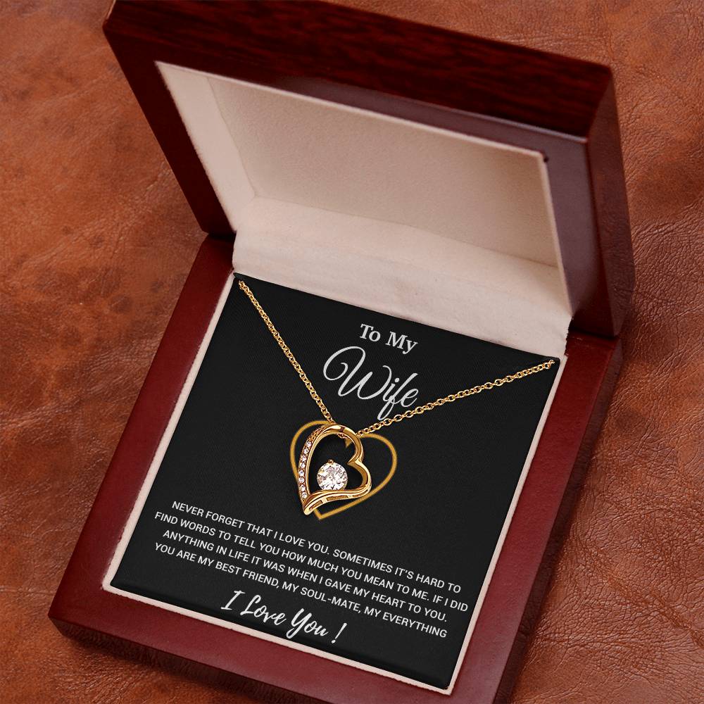 To My Wife Necklace, Christmas Gifts For Women, Anniversary Gift For Wife 2_1_Black