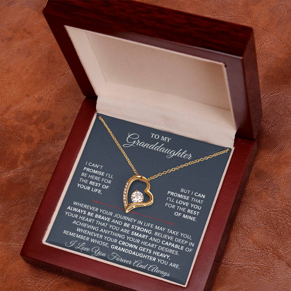 To My Granddaughter Necklace, Granddaughter Gift from Grandpa, Christmas Gift 28_9_Blue