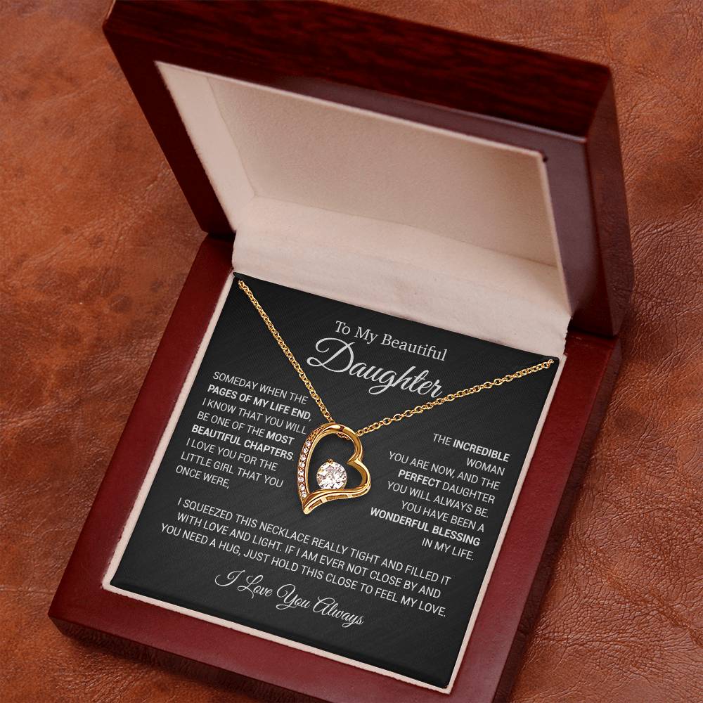 To My Daughter Necklace, Daughter Father Necklace, Daughter Gift From Dad 4_6_Black