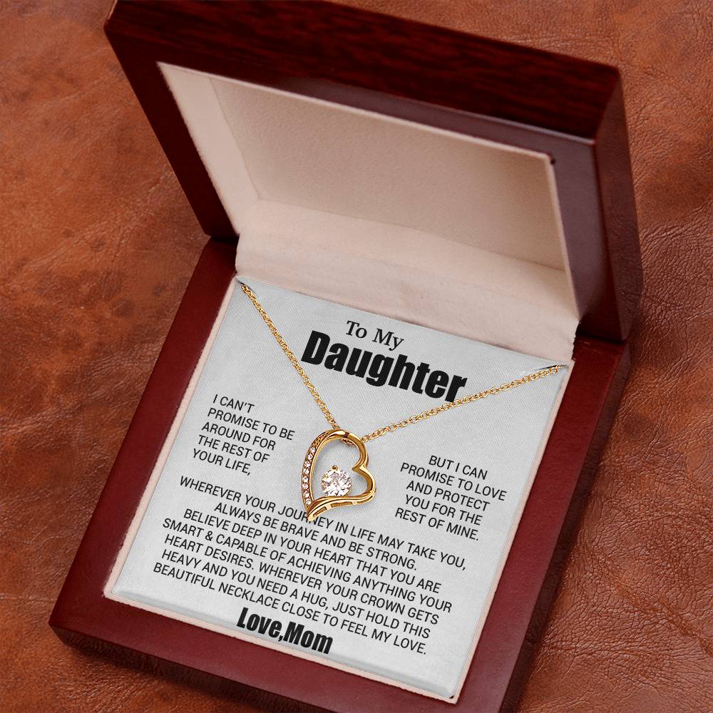 To My Daughter Necklace, Daughter Mother Necklace, Daughter Gift From Mom 24_8_White