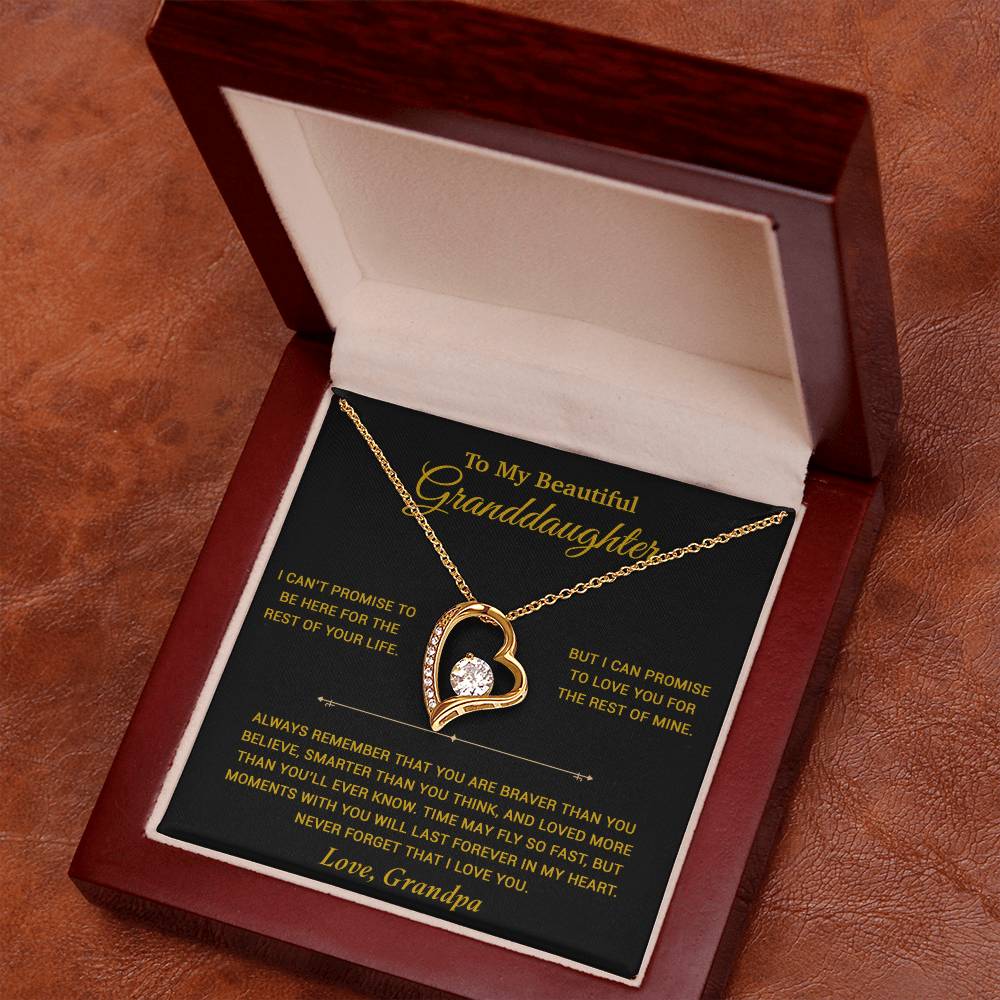 To My Granddaughter Necklace, Birthday Gift For Granddaughter, Birthday Gifts 21_7_Gold