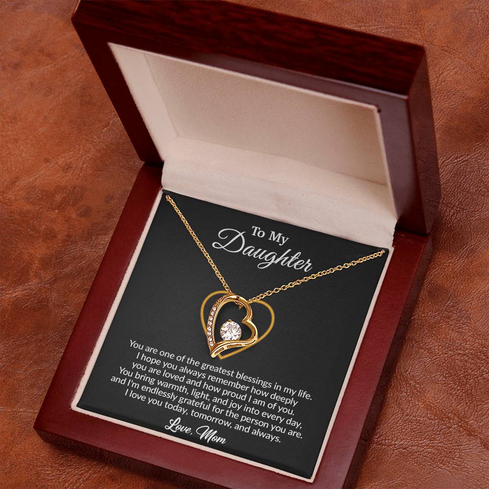 To My Daughter Necklace, Gift for Daughter from Mom, Mother Daughter Necklace