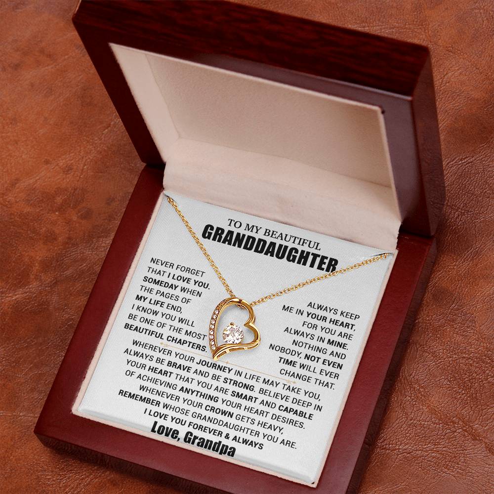 To My Granddaughter Necklace, Granddaughter Gift from Grandpa, Christmas Gift 11_10