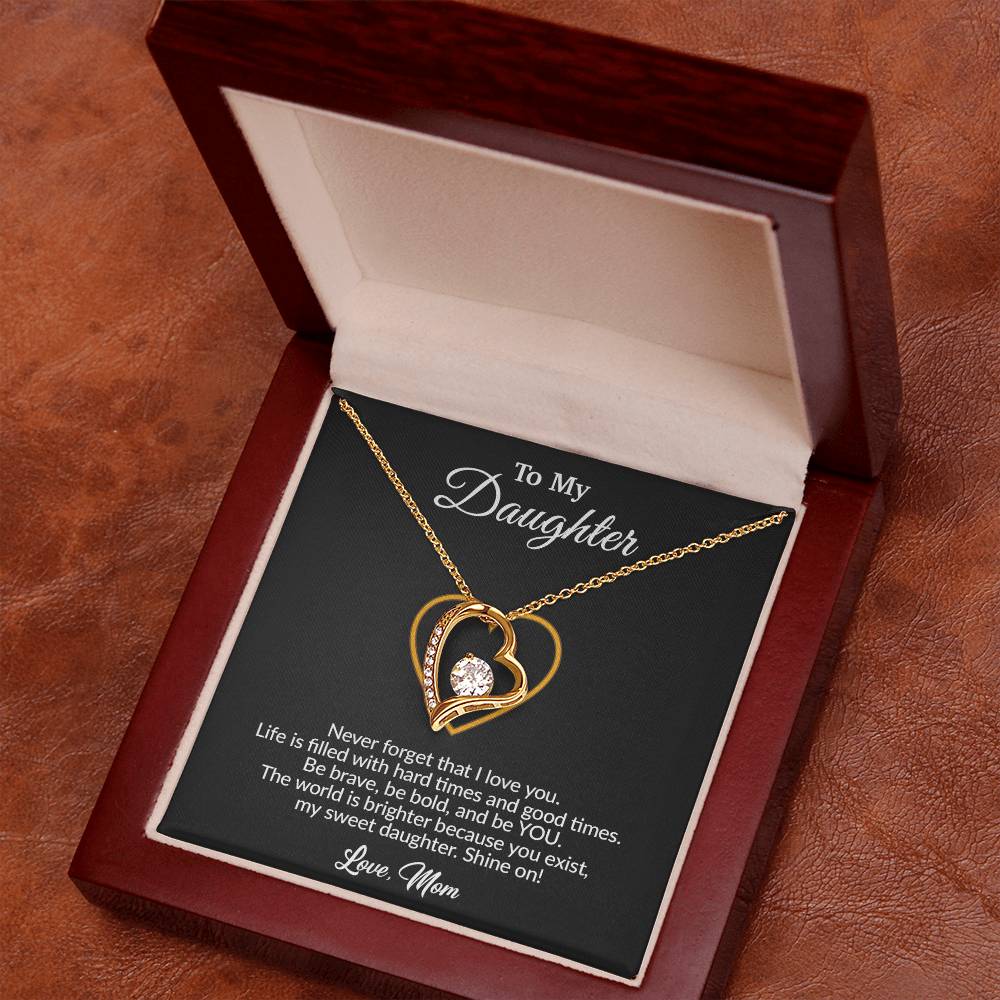 To My Daughter Necklace, Gift for Daughter from Mom, Mother Daughter Necklace