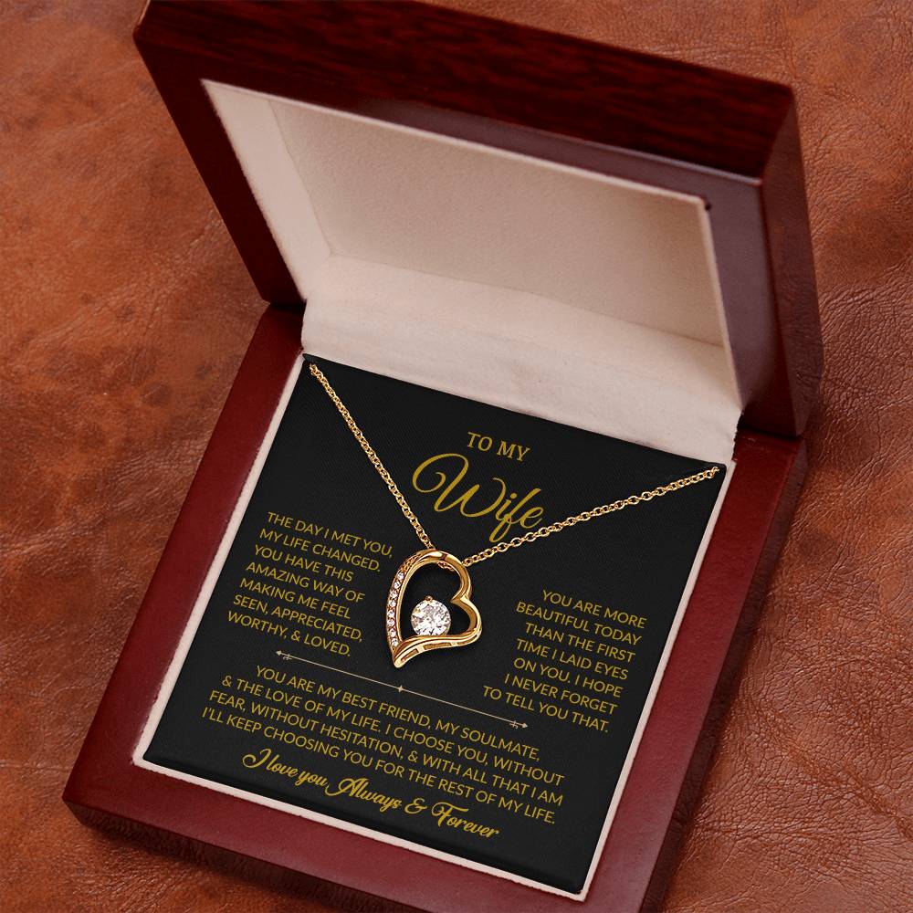 To My Wife Necklace, Gift For Wife, Anniversary Gift For Wife, Necklace For Wife