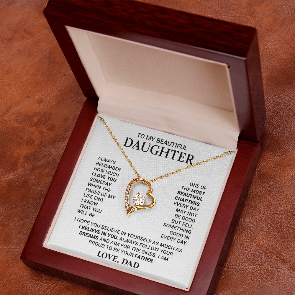 To My Daughter Necklace, Daughter Gift From Dad, Birthday Gift for Daughter22