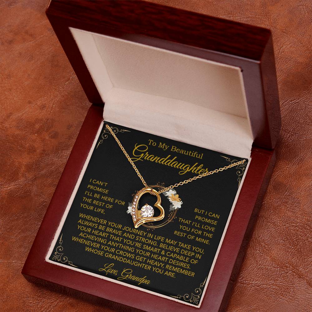To My Granddaughter Necklace, Xmas Birthday Gift For Granddaughter From Grandpa 24_9