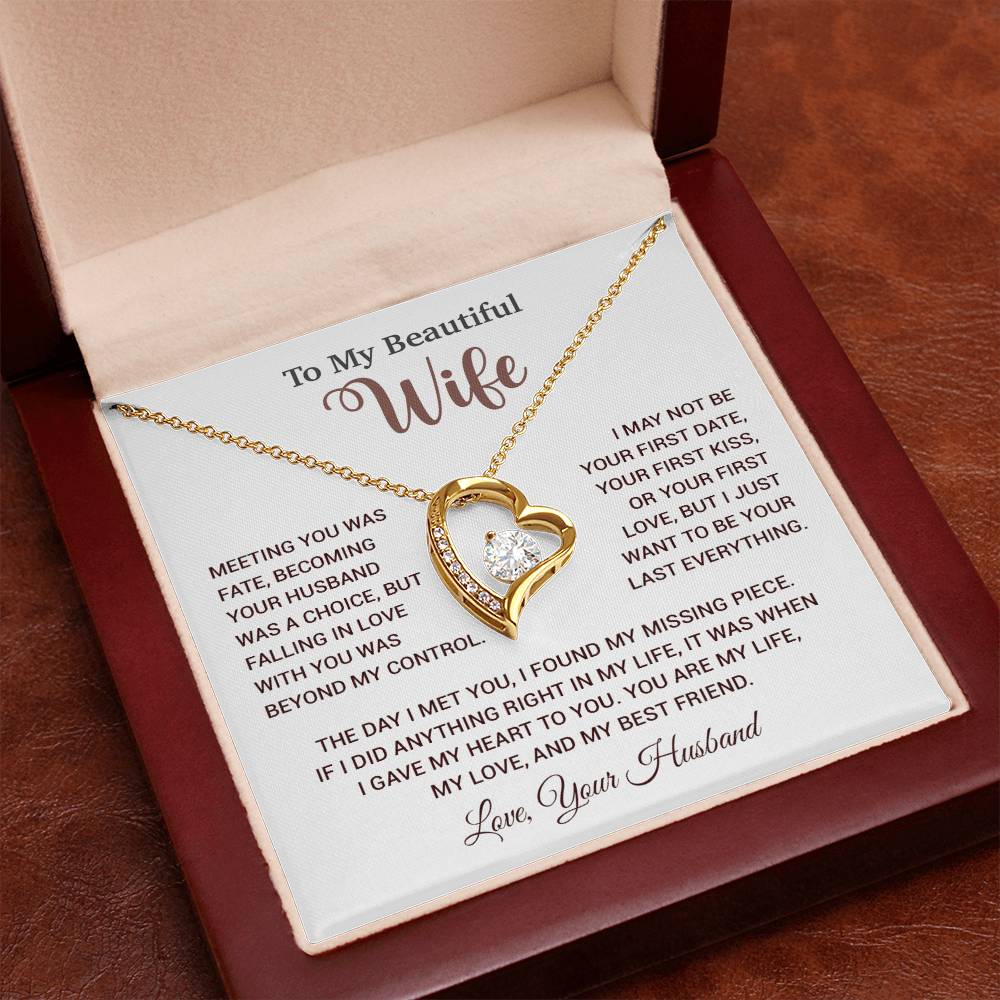 To My Wife Necklace, Wife Gift From Husband, Wife Husband Necklace, Christmas Gift 13_10