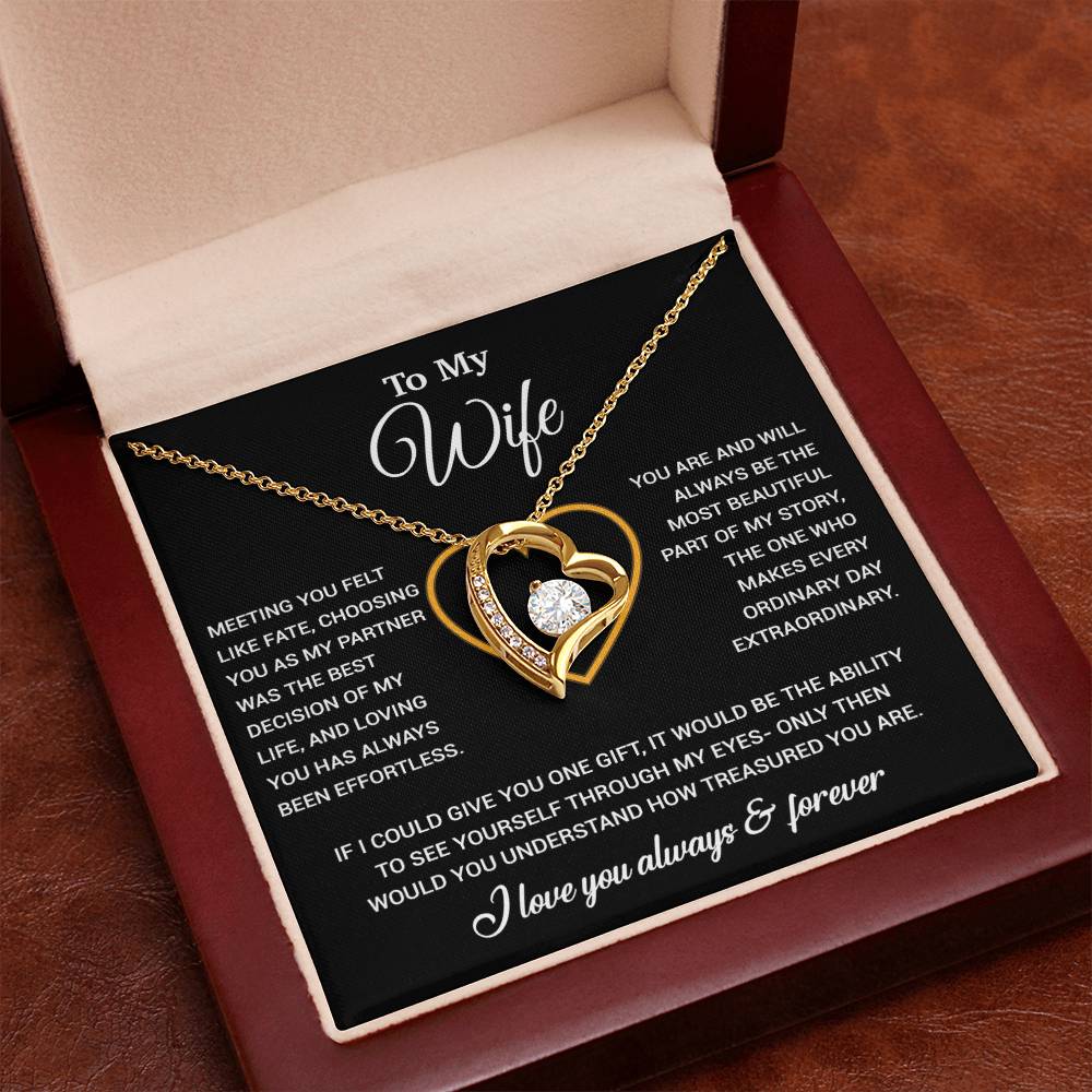 To My Wife Necklace, Christmas Gifts For Women, Anniversary Gift For Wife 1_1_Black