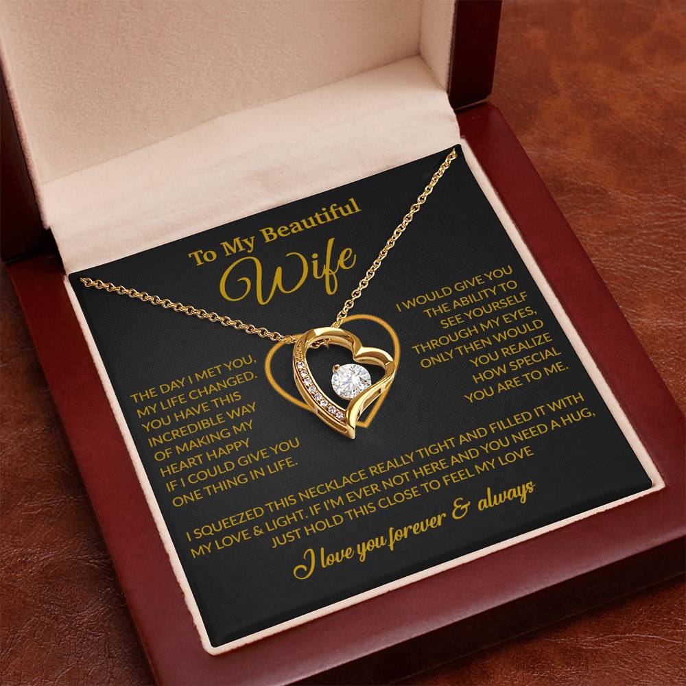To My Wife Necklace, Gift For Wife, Anniversary Gift For Wife, Necklace For Wife 23_1_Gold