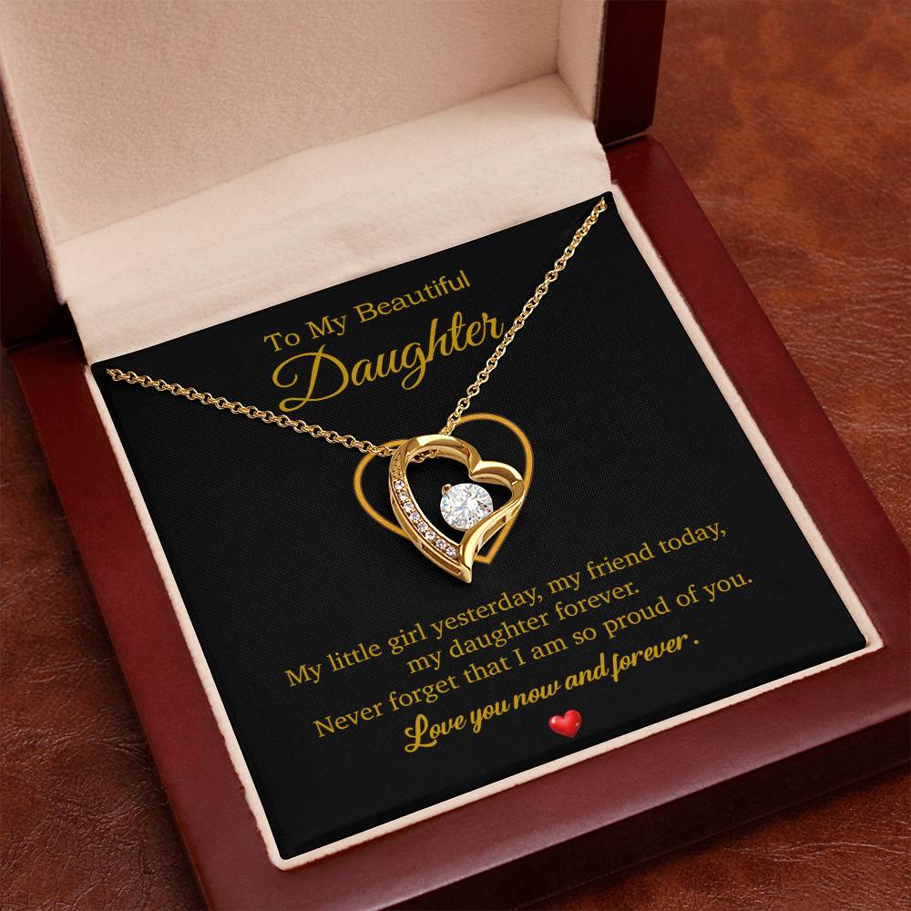 To My Daughter Necklace, Gift For Daughter From Dad, Daughter Father Necklace 10_7_Gold
