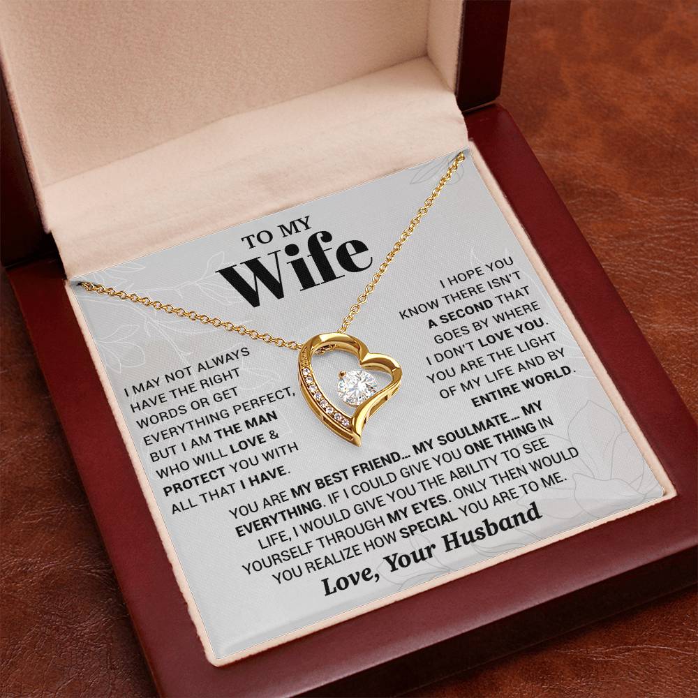 To My Wife Necklace, Christmas Gifts For Women, Anniversary Gift For Wife 13_10_White