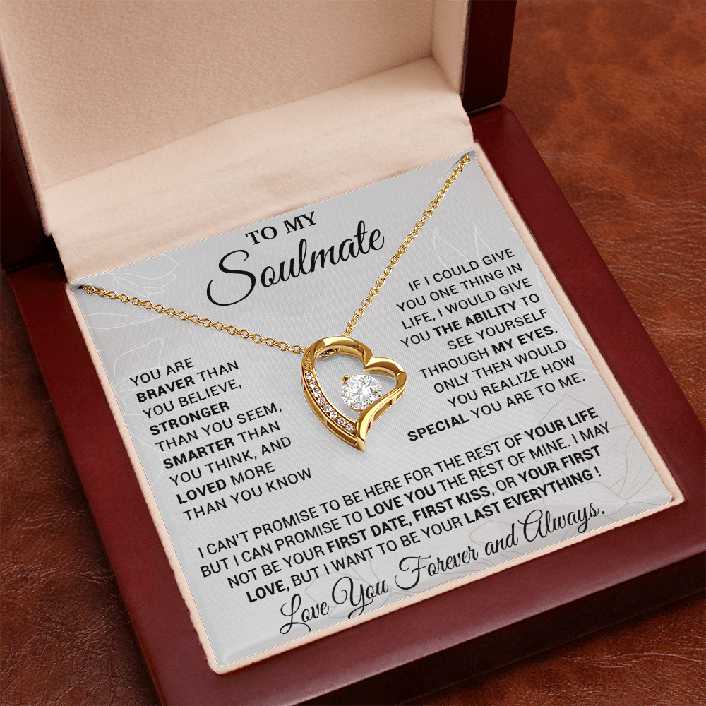 To My Soulmate Necklace, Necklace Gift, Soulmate Gift, Soulmate Jewelry