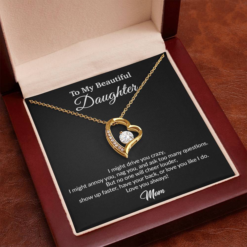 To My Daughter Necklace, Gift for Daughter from Mom, Mother Daughter Necklace