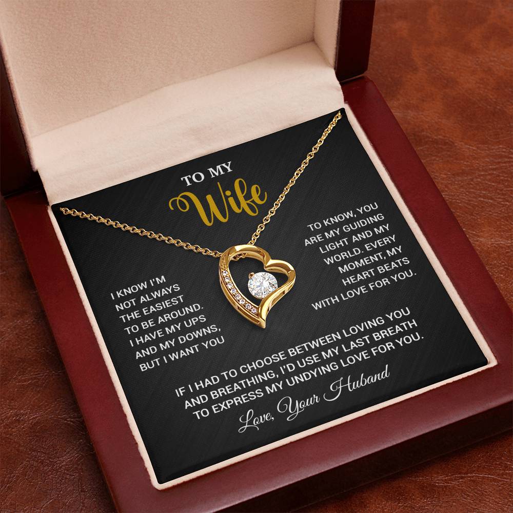 To My Wife Necklace, Gift For Wife, Anniversary Gift For Wife, Necklace For Wife 16_9_Black