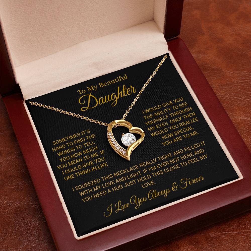 To My Daughter Necklace, Daughter Father Necklace, Daughter Gift From Dad,Mom 24_9