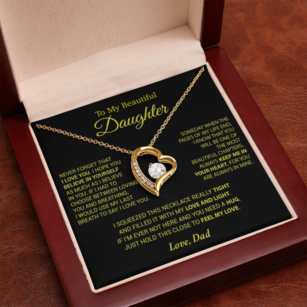 To My Daughter Necklace, Daughter Father Necklace, Daughter Gift From Dad 6_9_xanh