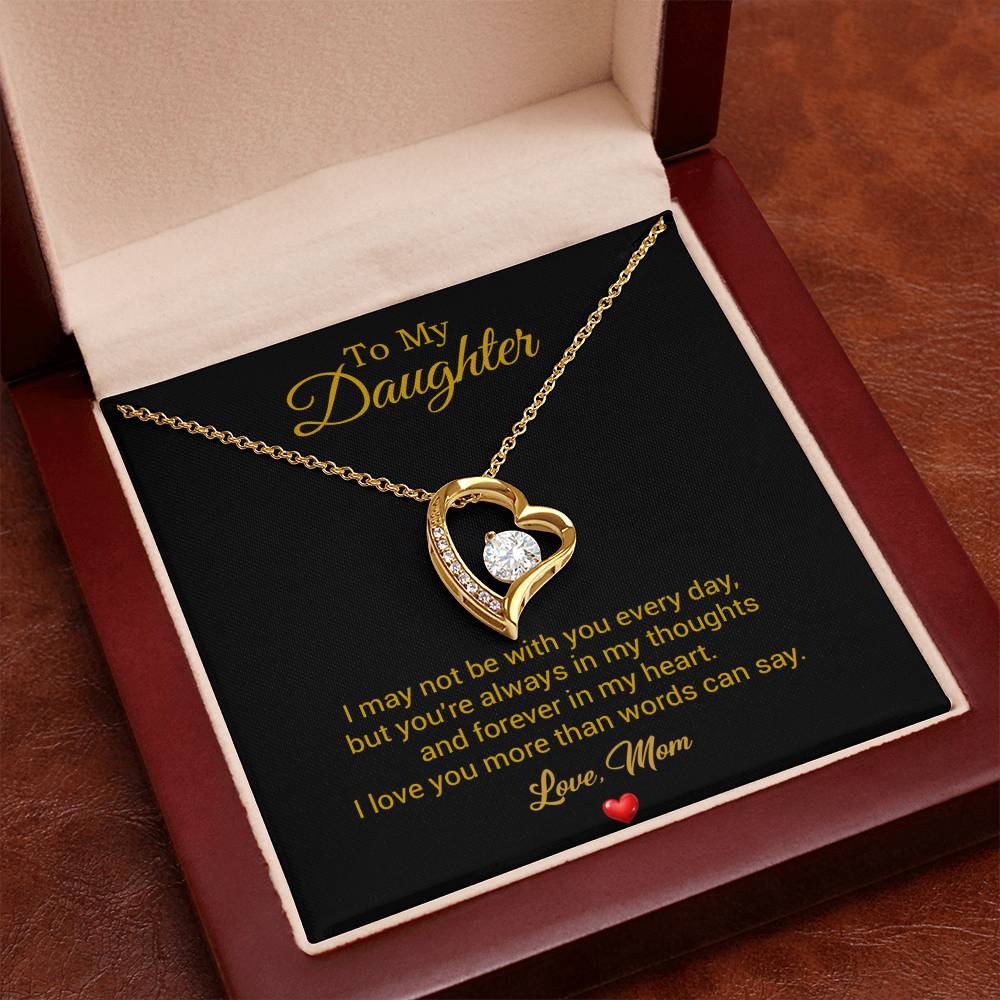 To My Daughter Necklace, Gift For Daughter From Mom, Daughter Mother Necklace