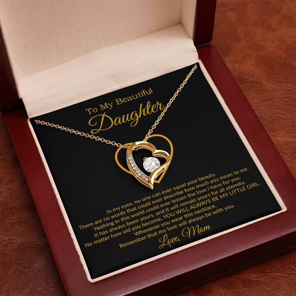 To My Daughter Necklace, Gift For Daughter From Mom, Daughter Mother Necklace 21_7_Gold