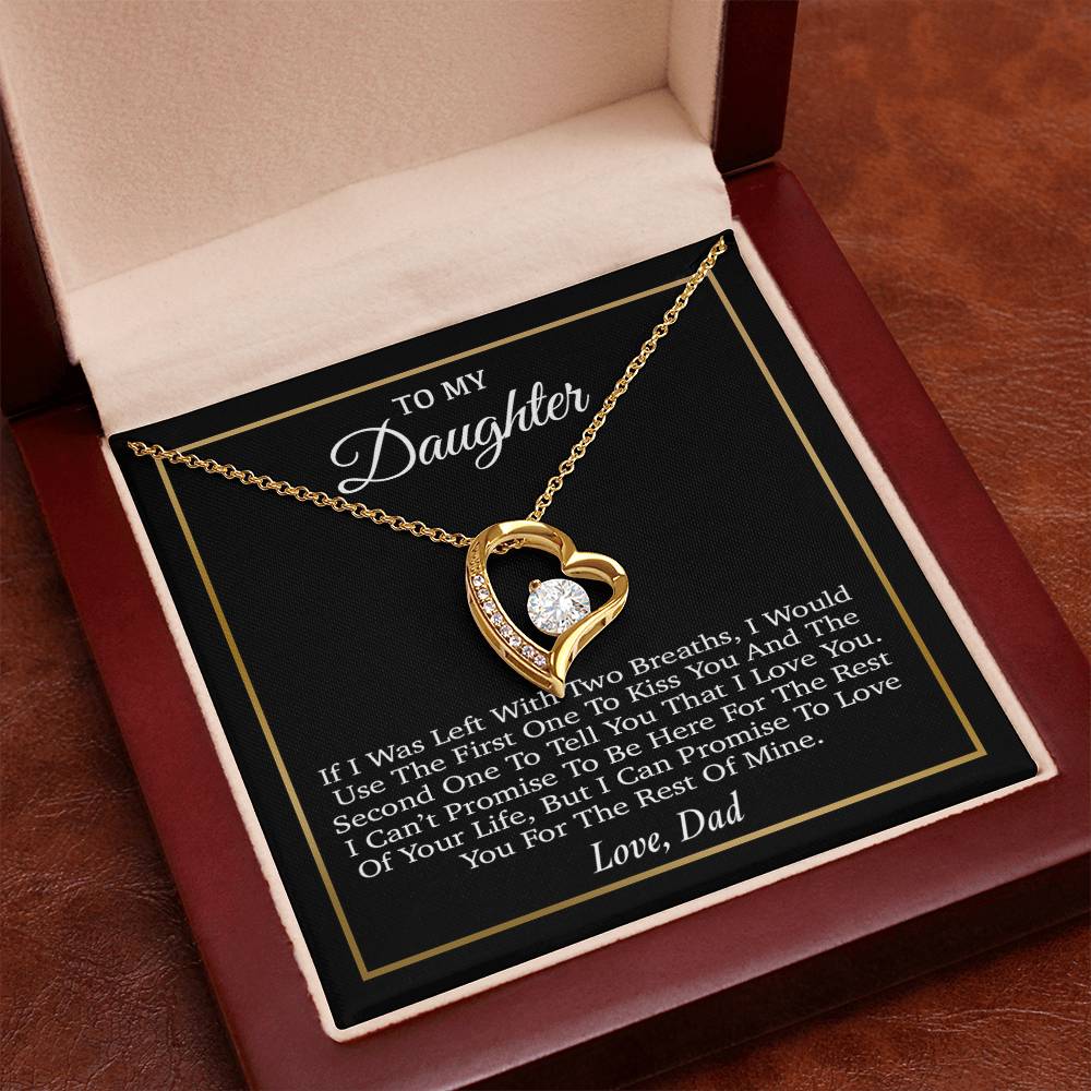 To My Daughter Necklace, Gift for Daughter from Dad, Father Daughter Necklace 31_3_Black