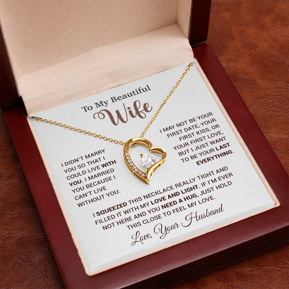 To My Wife Necklace, Wife Gift From Husband, Wife Husband Necklace, Christmas Gift 25_9