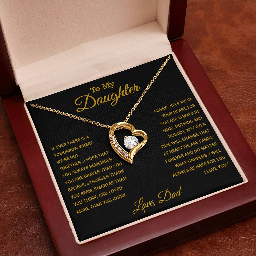 To My Daughter Necklace, Gift for Daughter from Dad, Father Daughter Necklace 26_3_Gold