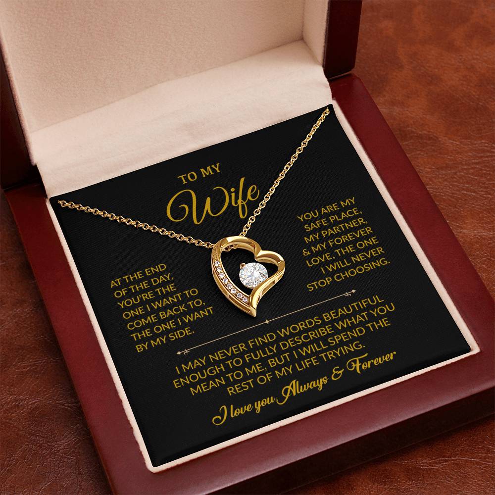 To My Wife Necklace, Gift For Wife, Anniversary Gift For Wife, Necklace For Wife