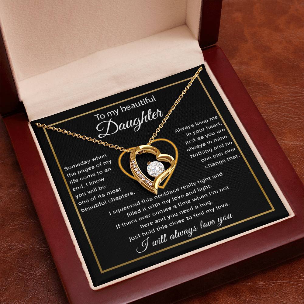 To My Daughter Necklace, Gift For Daughter From Dad, Daughter Father Necklace 28_11_Black