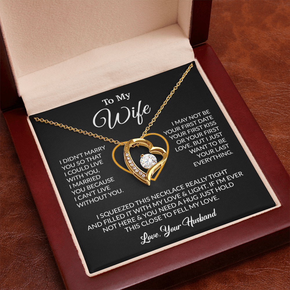 To My Wife Necklace, Wife Gift from Husband, Christmas Gift 5_12_Black