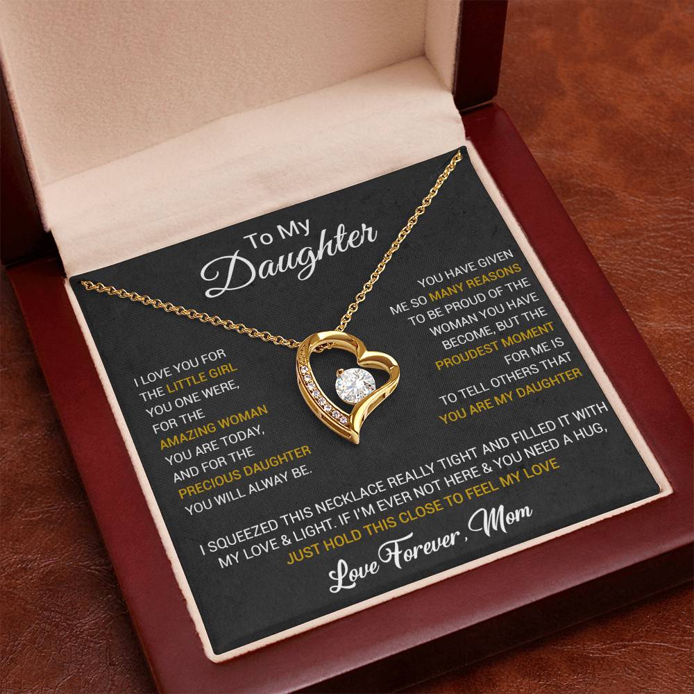 To My Daughter Necklace, Daughter Mother Necklace, Daughter Gift From Dad, Mom 1_10