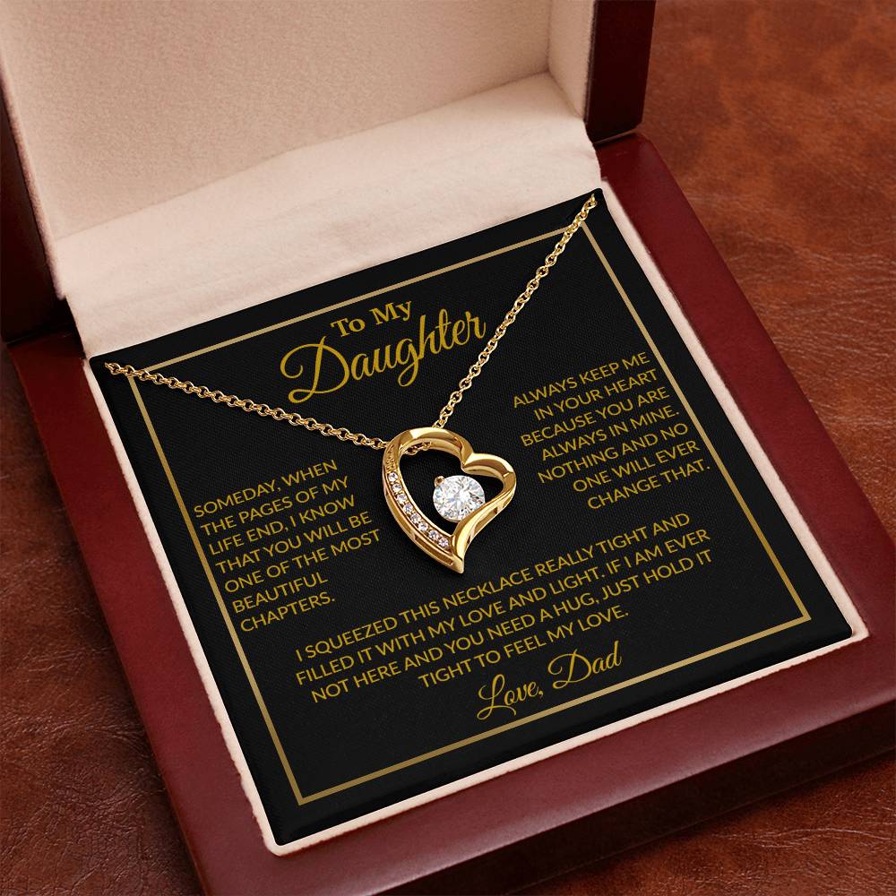 To My Daughter Necklace, Gift For Daughter From Dad, Daughter Father Necklace 4_12_Gold