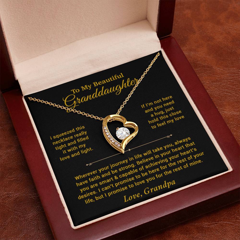 To My Granddaughter Necklace, Birthday Gift For Granddaughter, Birthday Gifts 11_6_Gold