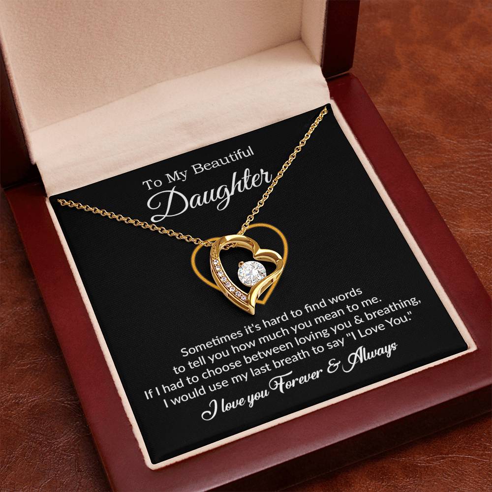 To My Daughter Necklace, Gift For Daughter From Dad, Daughter Father Necklace 22_7_Black